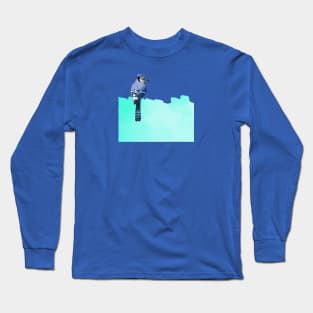 Bird blue Long Sleeve T-Shirt